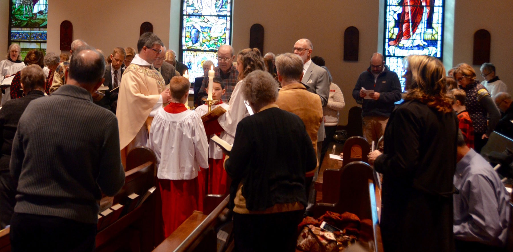 Reading the gospel photo
