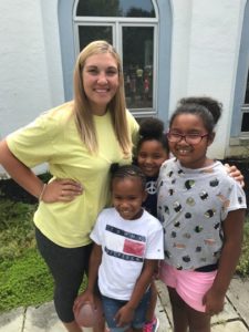 Lydia and kids at Summer Program for Youth